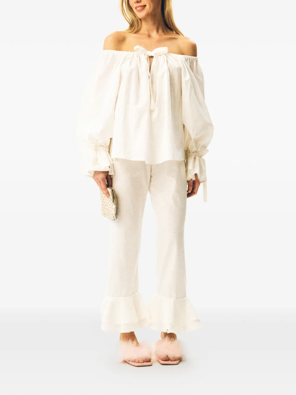 Sleeper Cha-Cha broek met ruches Wit