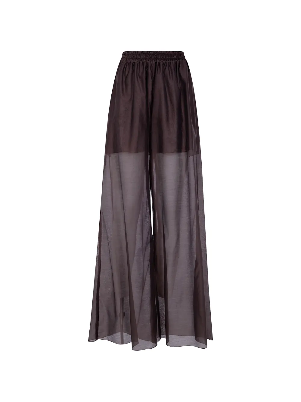 DRHOPE sheer straight-leg trousers - Marrone
