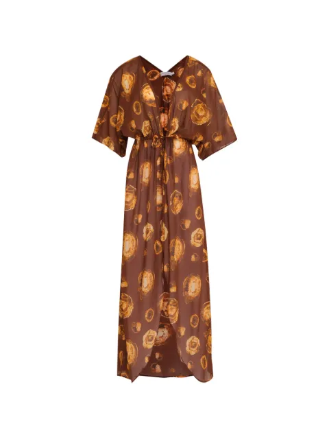 Brigitte Vestido midi Lia com estampa