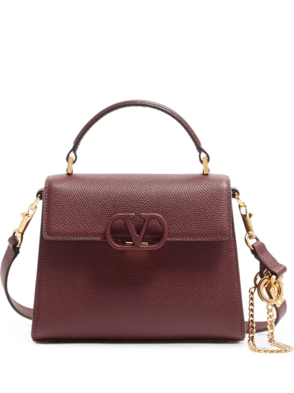Valentino Garavani Borsa a mano VSling mini in pelle di vitello zigrinata - Rosso