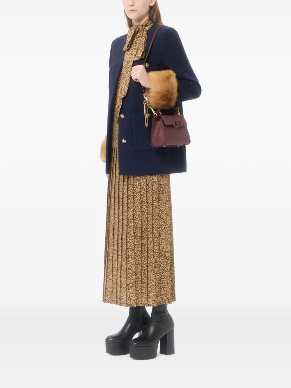 Valentino Garavani Leren shopper Rood