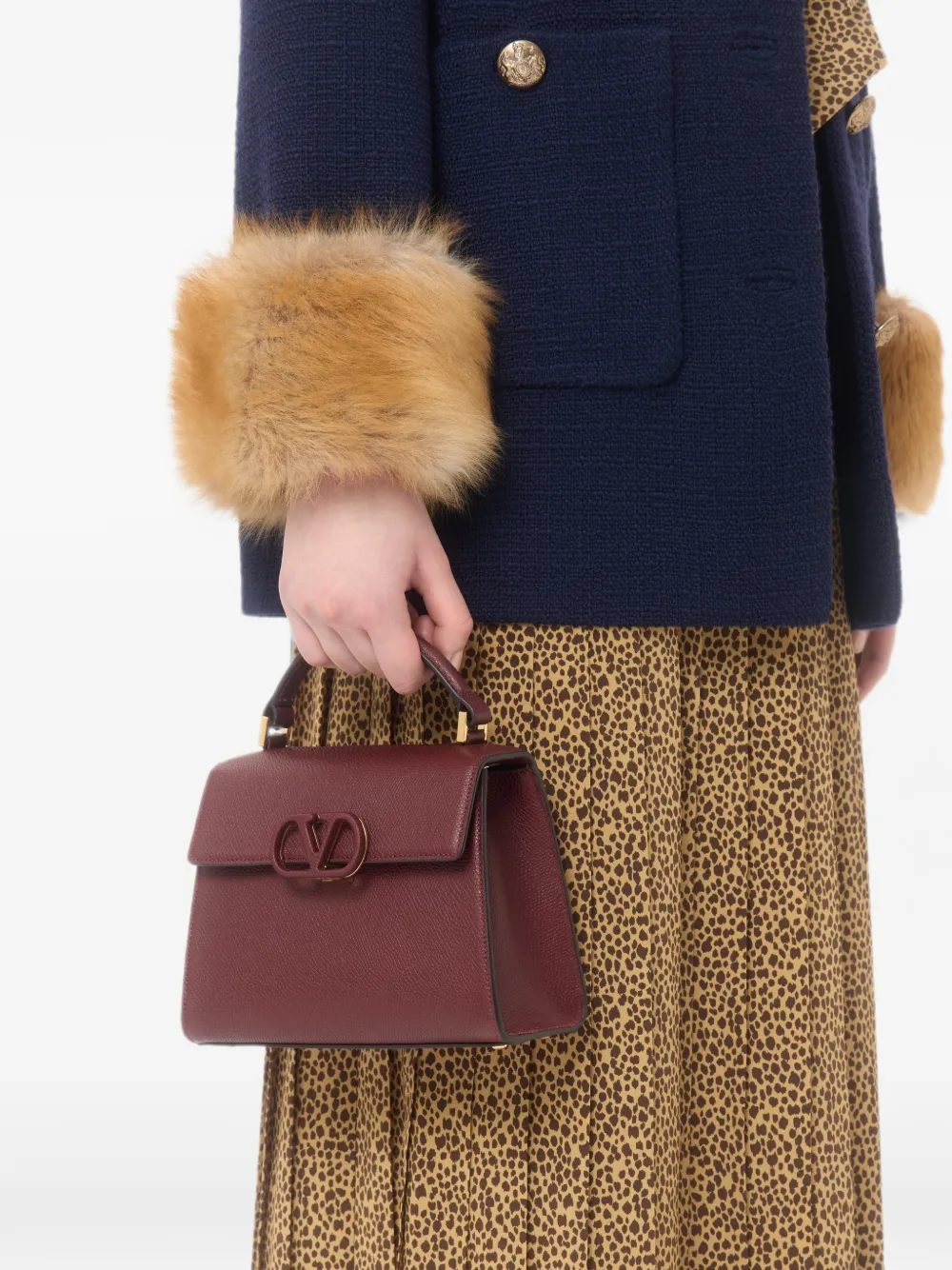 Valentino Garavani Leren shopper Rood