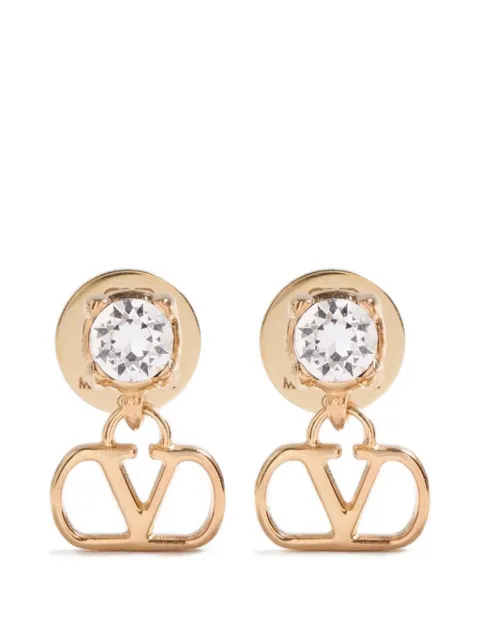 Valentino Garavani aretes VLogo Signature en metal y cristales de Swarovski®