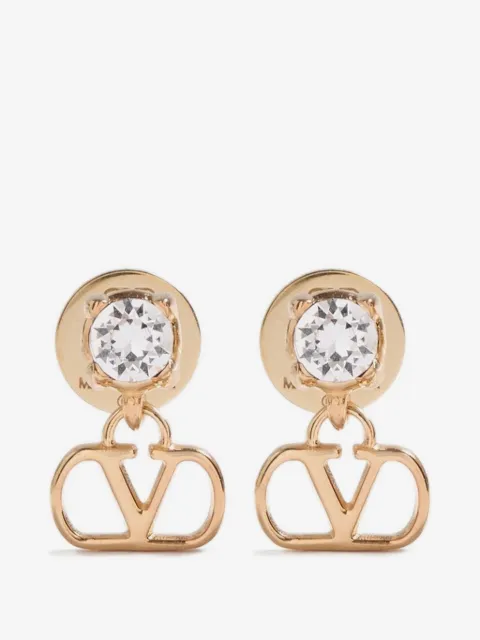 Valentino Garavani Vlogo Signature earrings in metal and swarovski crystals