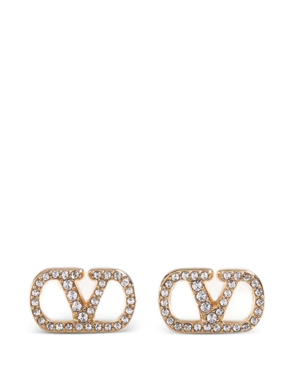 Valentino Garavani VLogo Signature earrings in metal and Swarovski® crystals - Oro