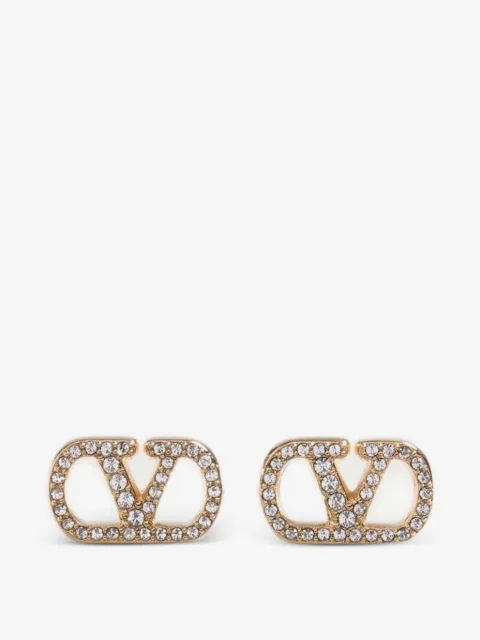 Valentino Garavani aretes VLogo Signature en metal y cristales de Swarovski®