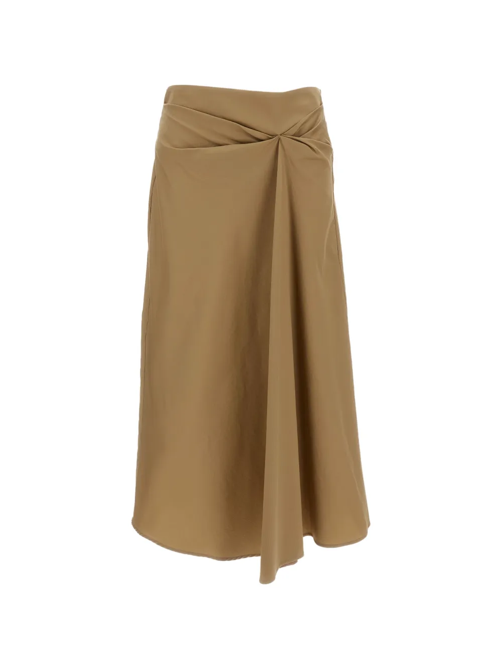 Max Mara Mxmpaggi knot-detail column midi skirt - Brown