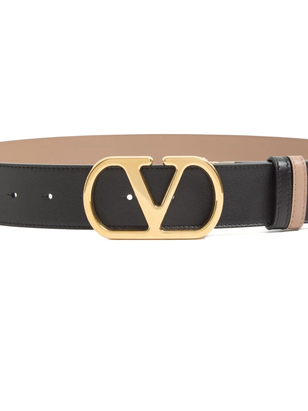 Valentino Garavani Omkeerbare Vlogo Signature riem in glanzend kalfsleer 40 mm Zwart