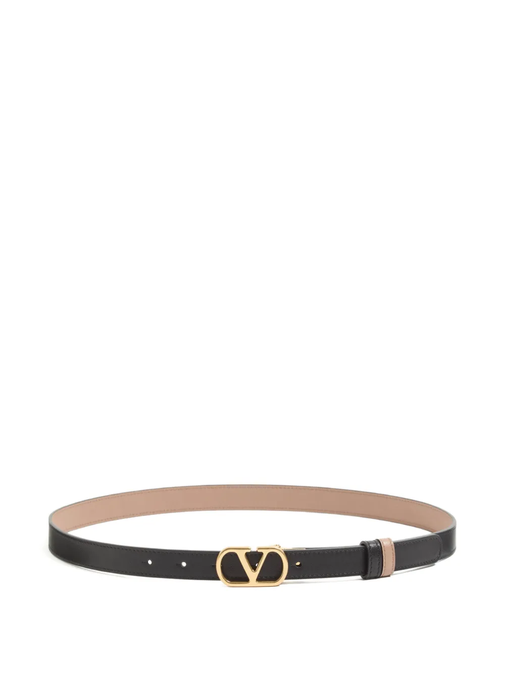 Valentino Garavani VLogo Signature reversible shiny calfskin belt - 20mm / 1.2 In. - Nero