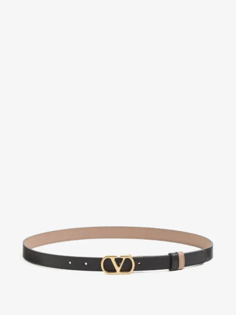 Valentino Garavani VLogo Signature reversible shiny calfskin belt - 20mm / 1.2 In.