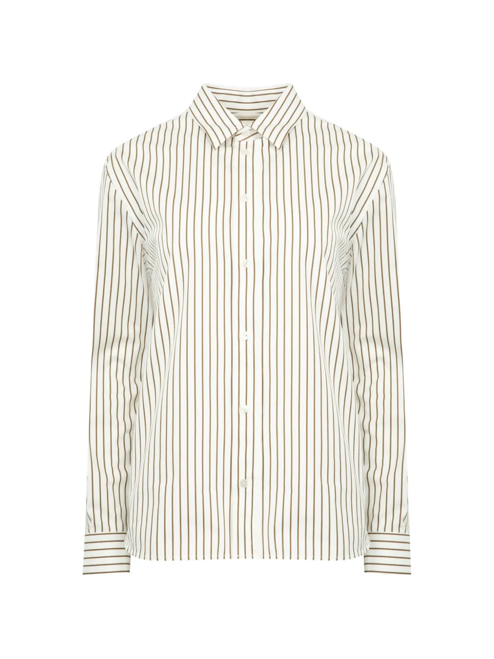 Saint Laurent striped long-sleeved shirt - Weiß