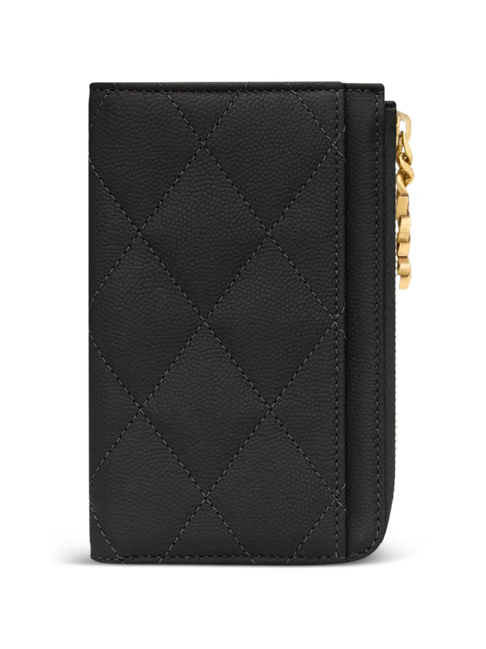 Saint Laurent quilted leather card holder - Schwarz