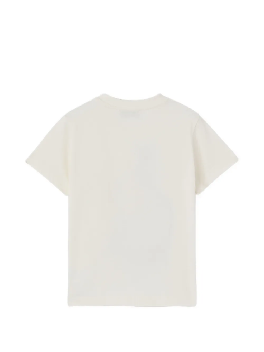 Missoni Kids T-shirt met zigzag-print en borduurwerk Beige
