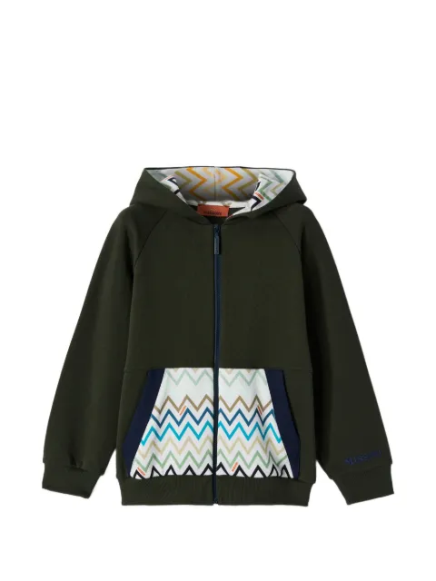 Missoni Kids zigzag-print zip-up hoodie