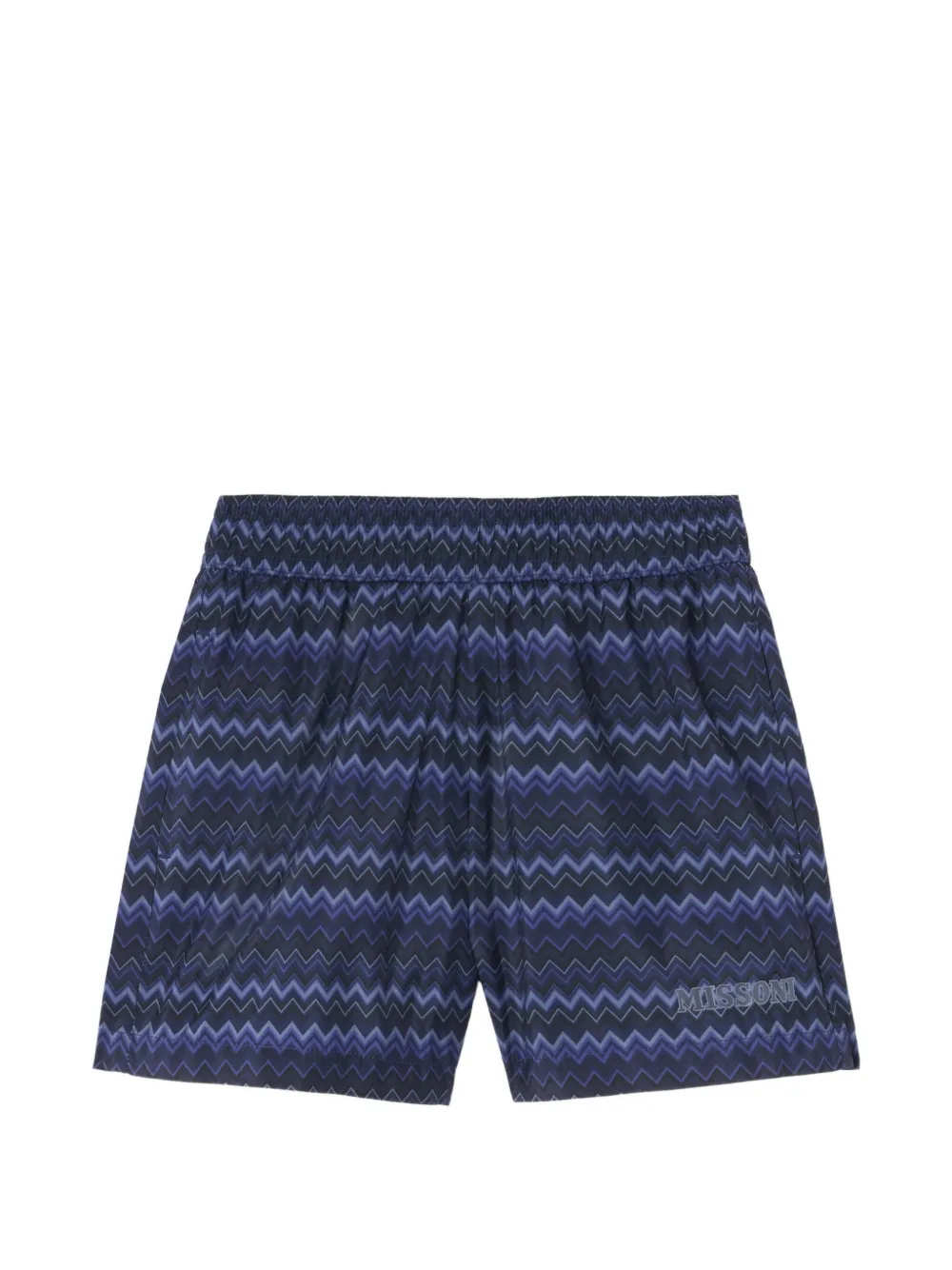 Missoni Kids zigzag-print swim shorts - Blau