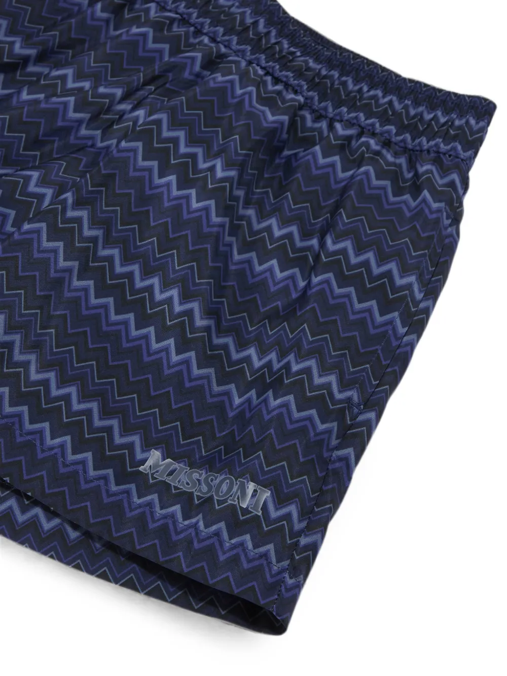 Missoni Kids Zwembroek met zigzag-print Blauw