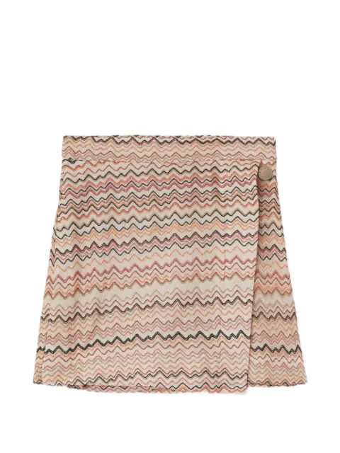 Missoni Kids pantalones cortos cruzados de punto en zigzag