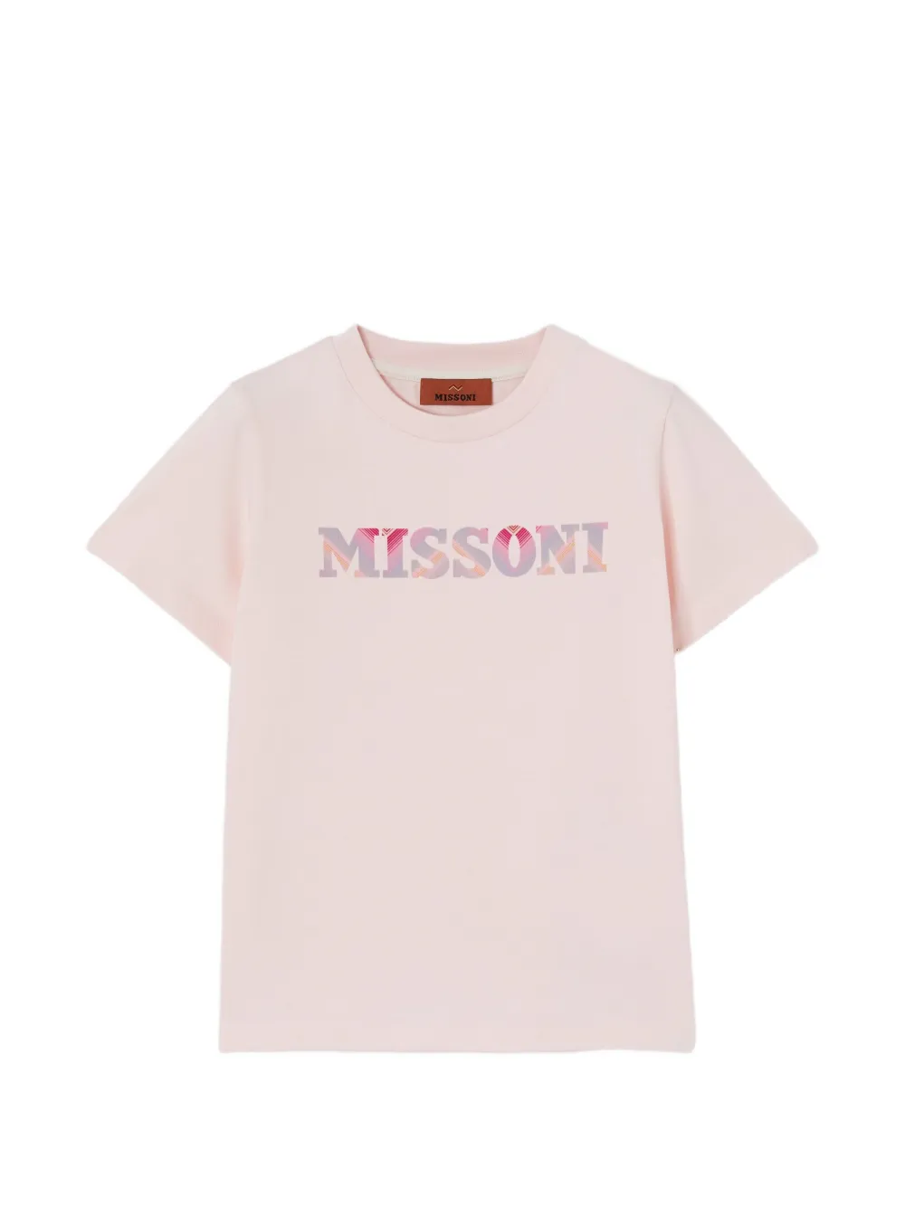 Missoni Kids logo-print short-sleeve T-shirt - Rosa