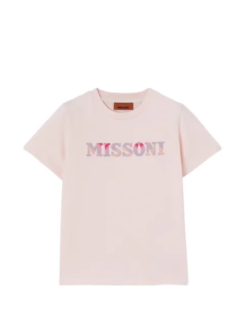 Missoni Kids playera manga corta con logo estampado