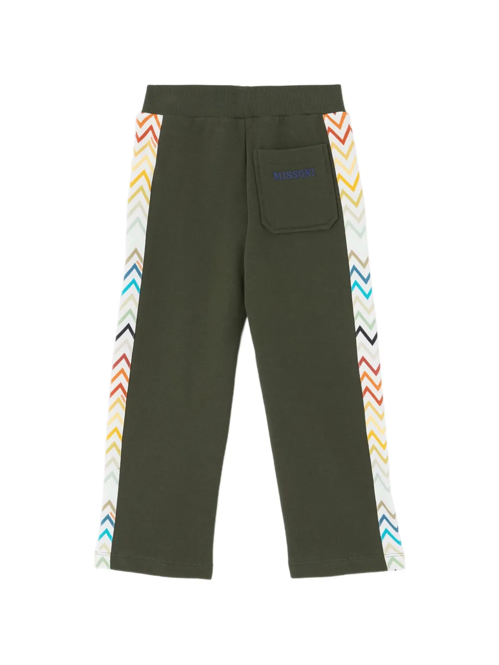 Missoni Kids Trainingsbroek met zigzagprint Groen