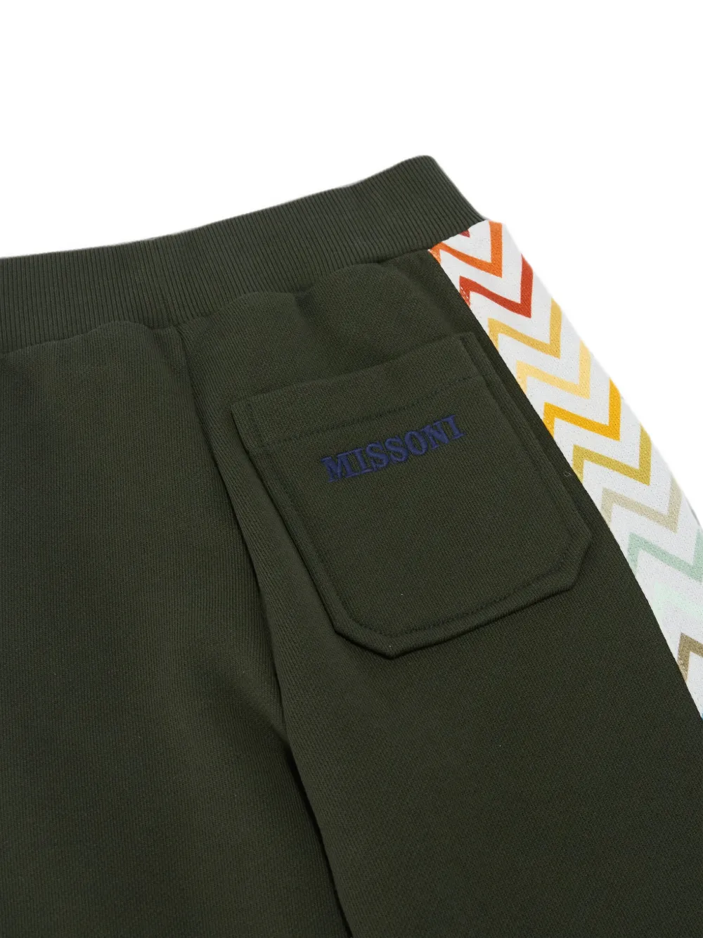 Missoni Kids Trainingsbroek met zigzagprint Groen