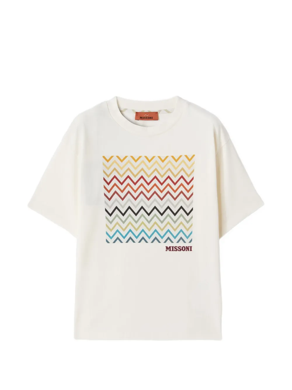 Missoni Kids zigzag-print T-shirt - Nude