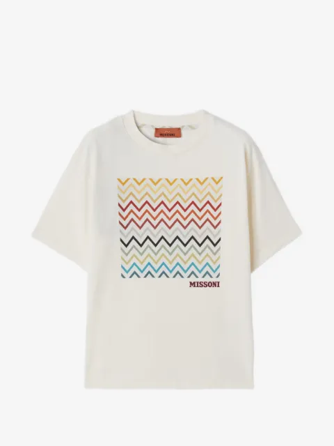 Missoni Kids camiseta con estampado en zigzag
