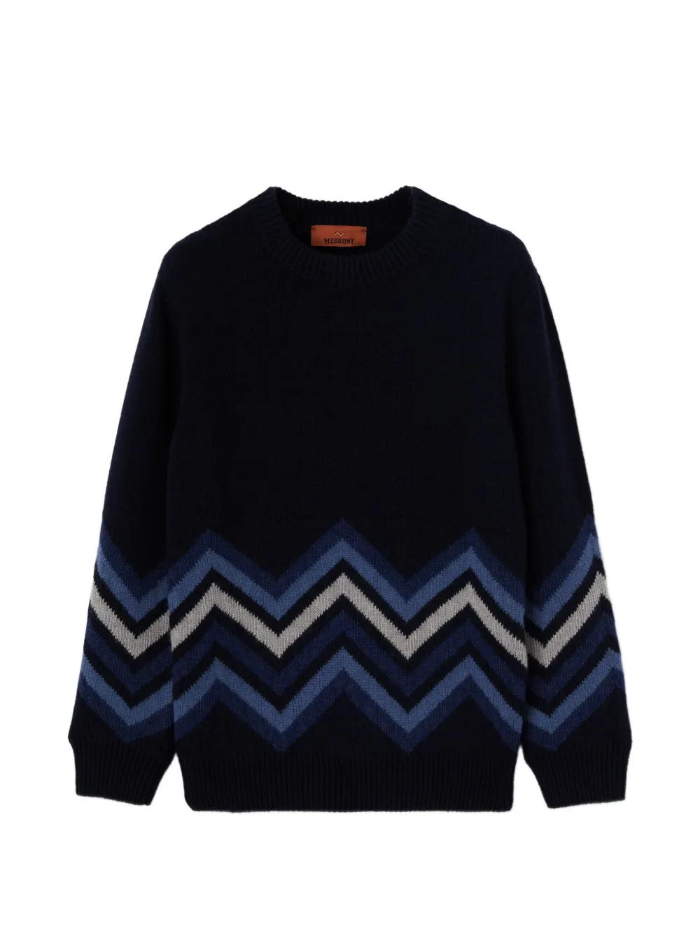 Missoni Kids zigzag-knit sweater - Blau