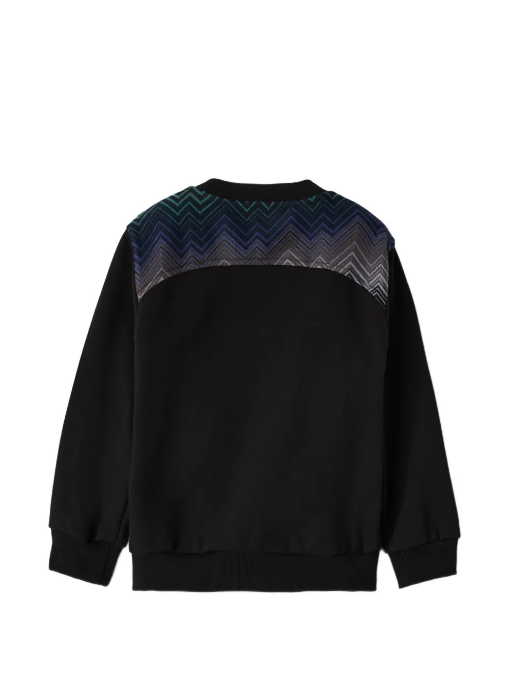 Missoni Kids Hoodie met geborduurd logo en zigzag-print Zwart
