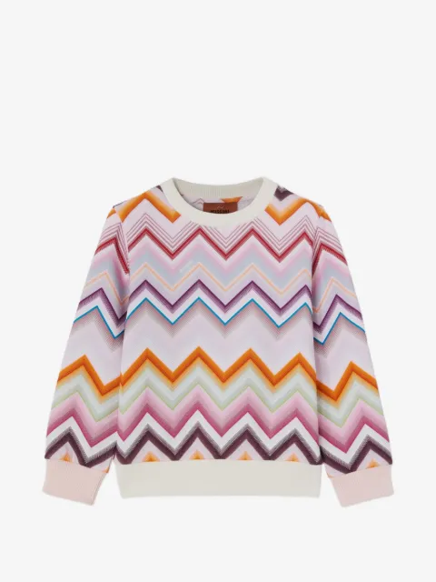 Missoni Kids sweatshirt med zigzag-tryk