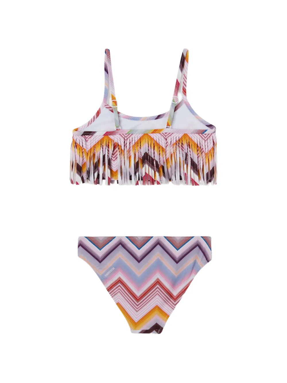 Missoni Kids Bikini met franje en zigzag-patroon Roze