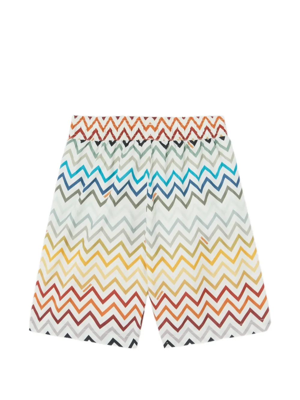 Missoni Kids zigzag-print swim shorts - Nude