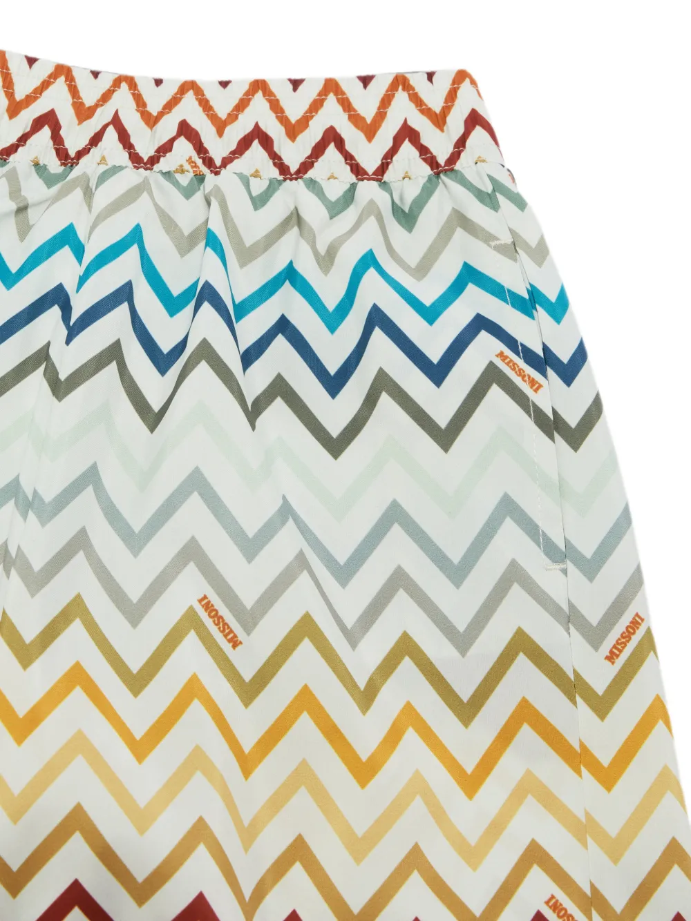 Missoni Kids Zwembroek met zigzag-print Beige