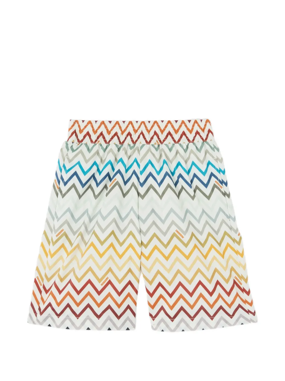 Missoni Kids Zwembroek met zigzag-print Beige