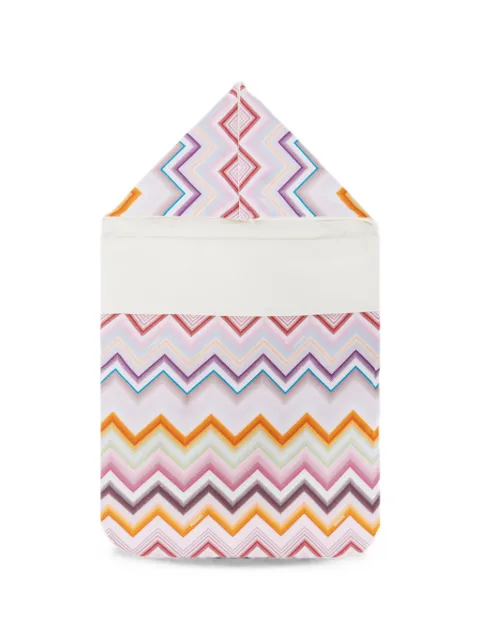 Missoni Kids zigzag-print hooded sleep bag