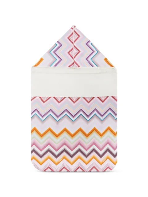 Missoni Kids sleeping bag con capucha y estampado en zigzag