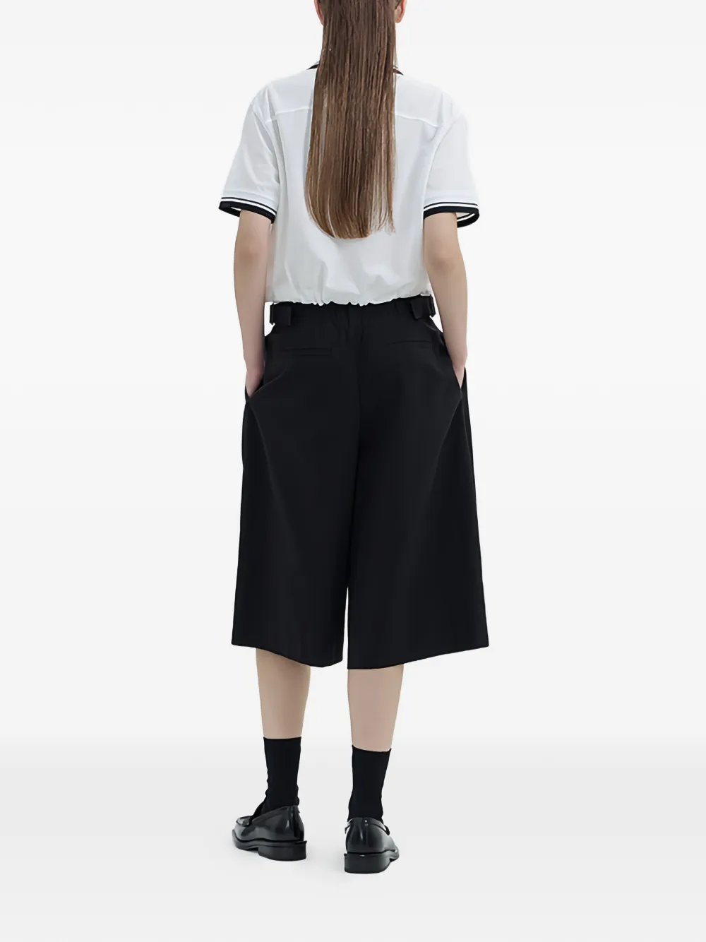 Juun.J Geplooide shorts Zwart