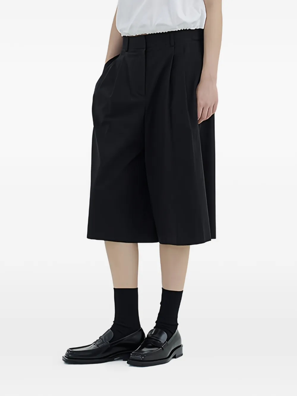 Juun.J pleated shorts - Nero