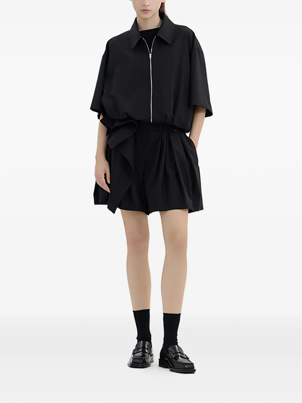 Juun.j Camicia Con Zip - Nero 
