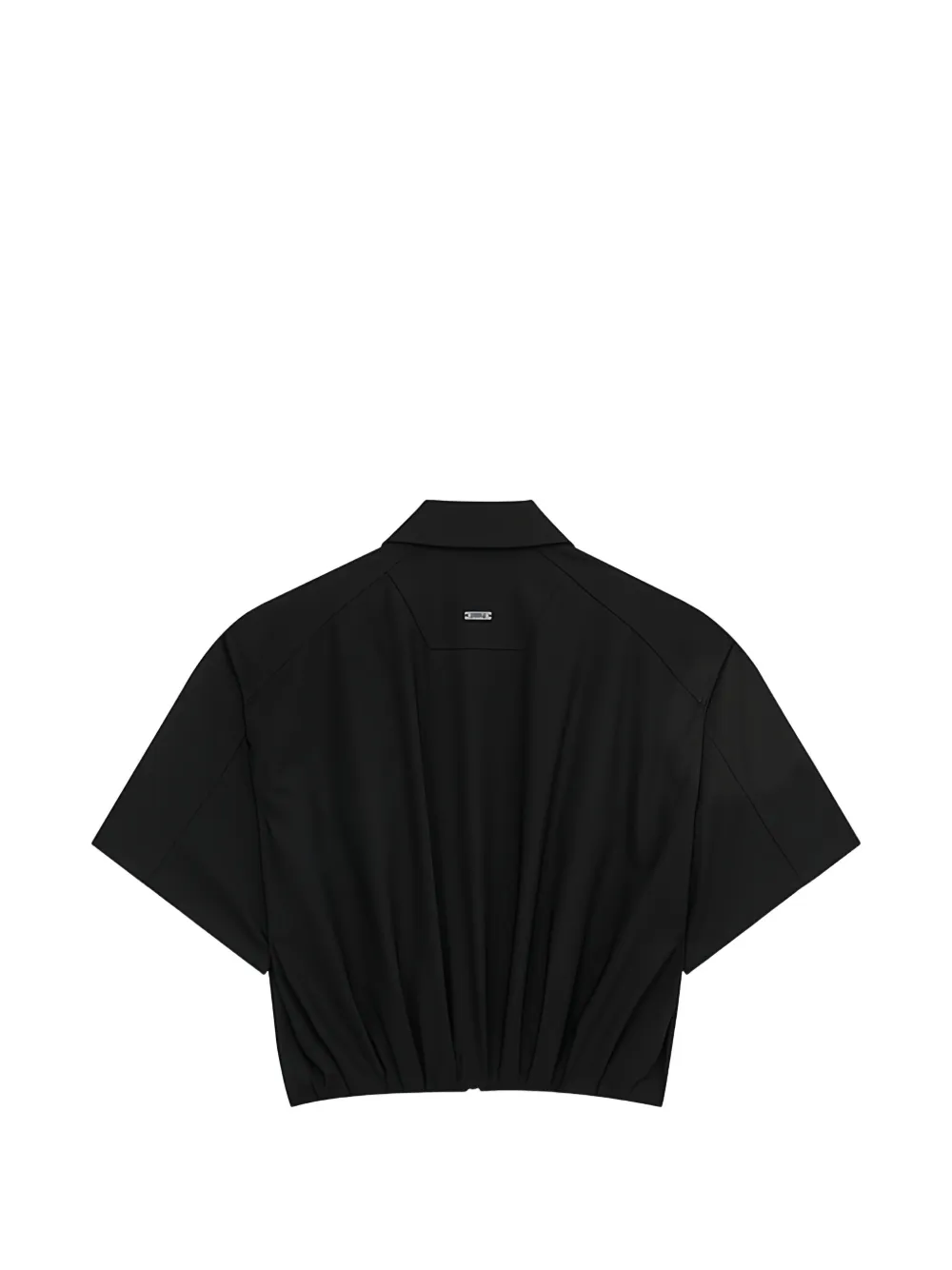 Juun.J Gesmockte blouse met rits Zwart