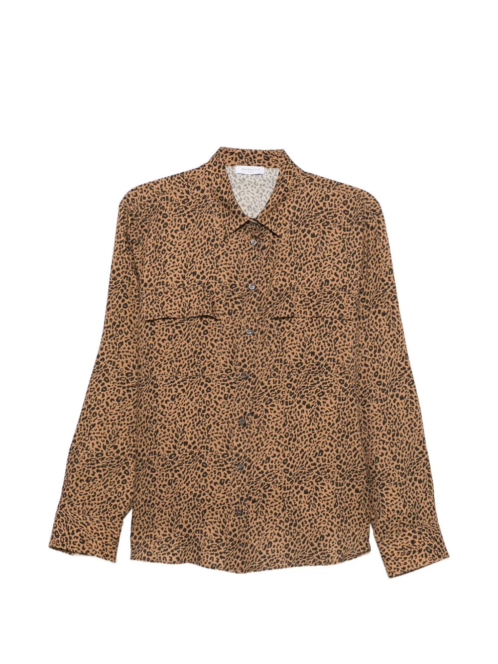 ZANETTI leopard-print button-down shirt - Nude
