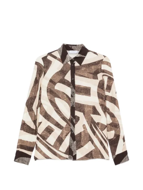 ZANETTI camisa manga larga con estampado abstracto