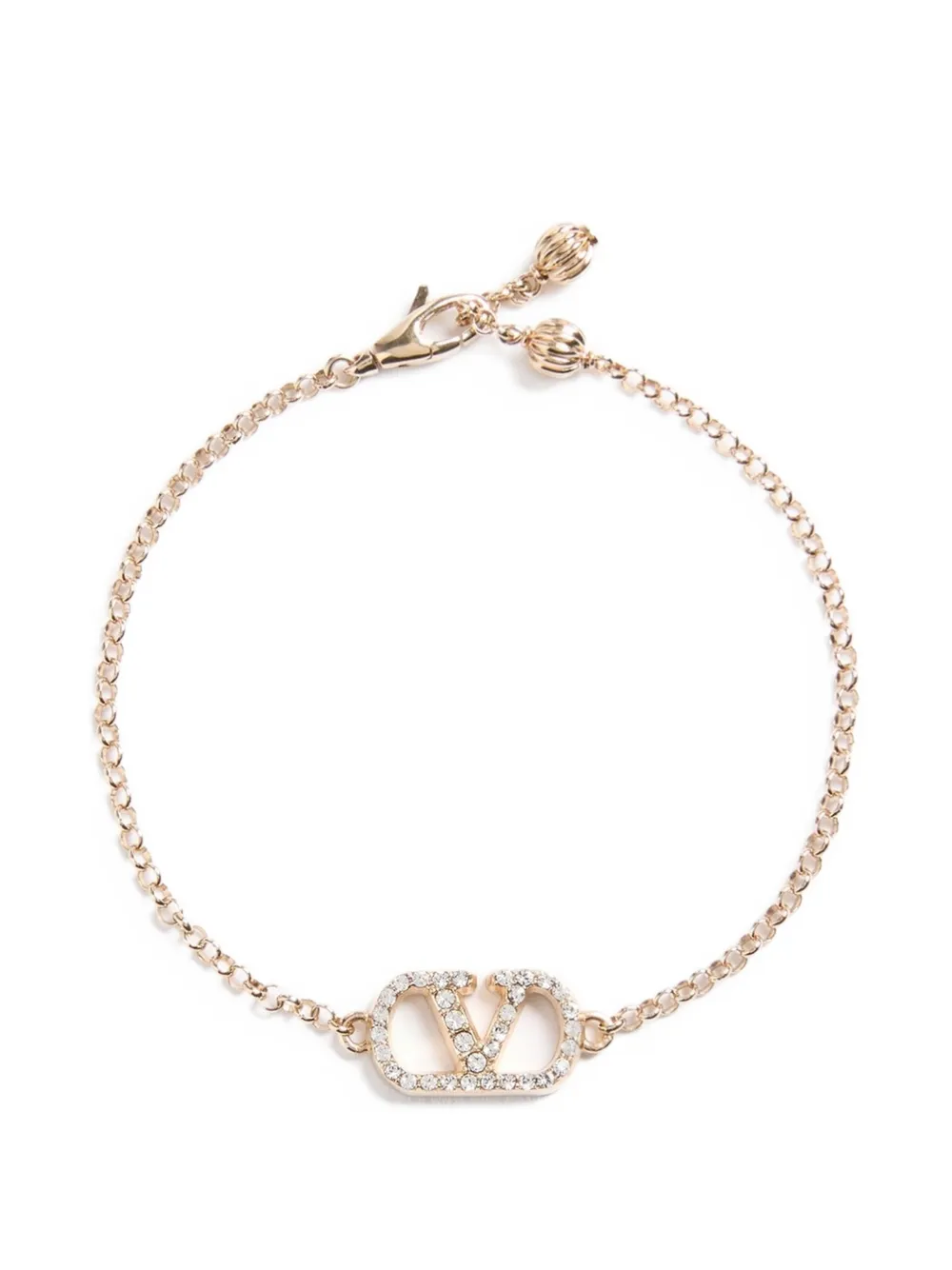 Valentino Garavani Bracciale VLogo Signature in metallo con cristalli Swarovski® - Oro