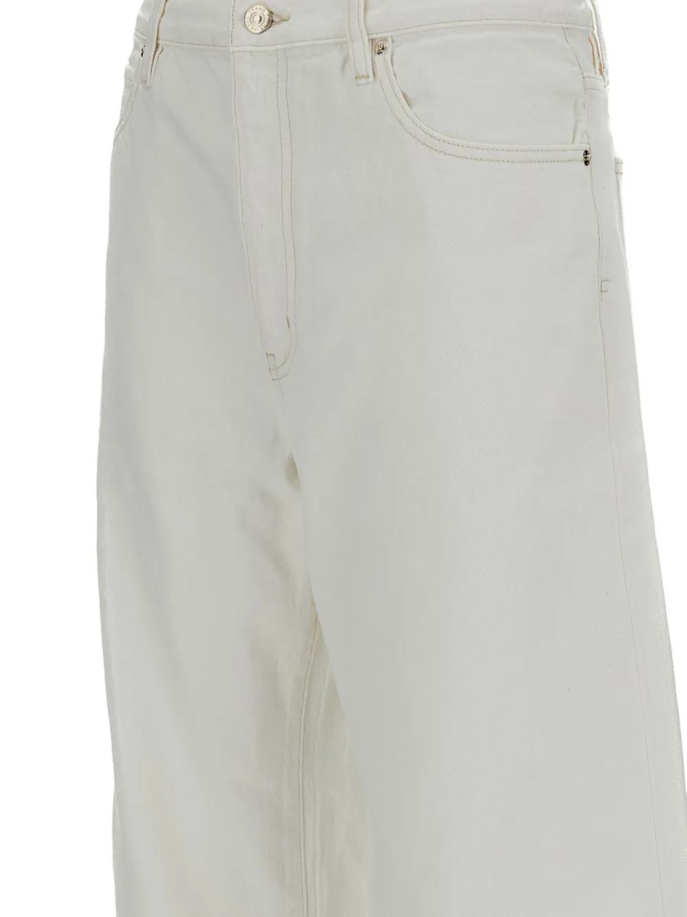 FRAME The Bow Crop jeans met wijde pijpen Wit