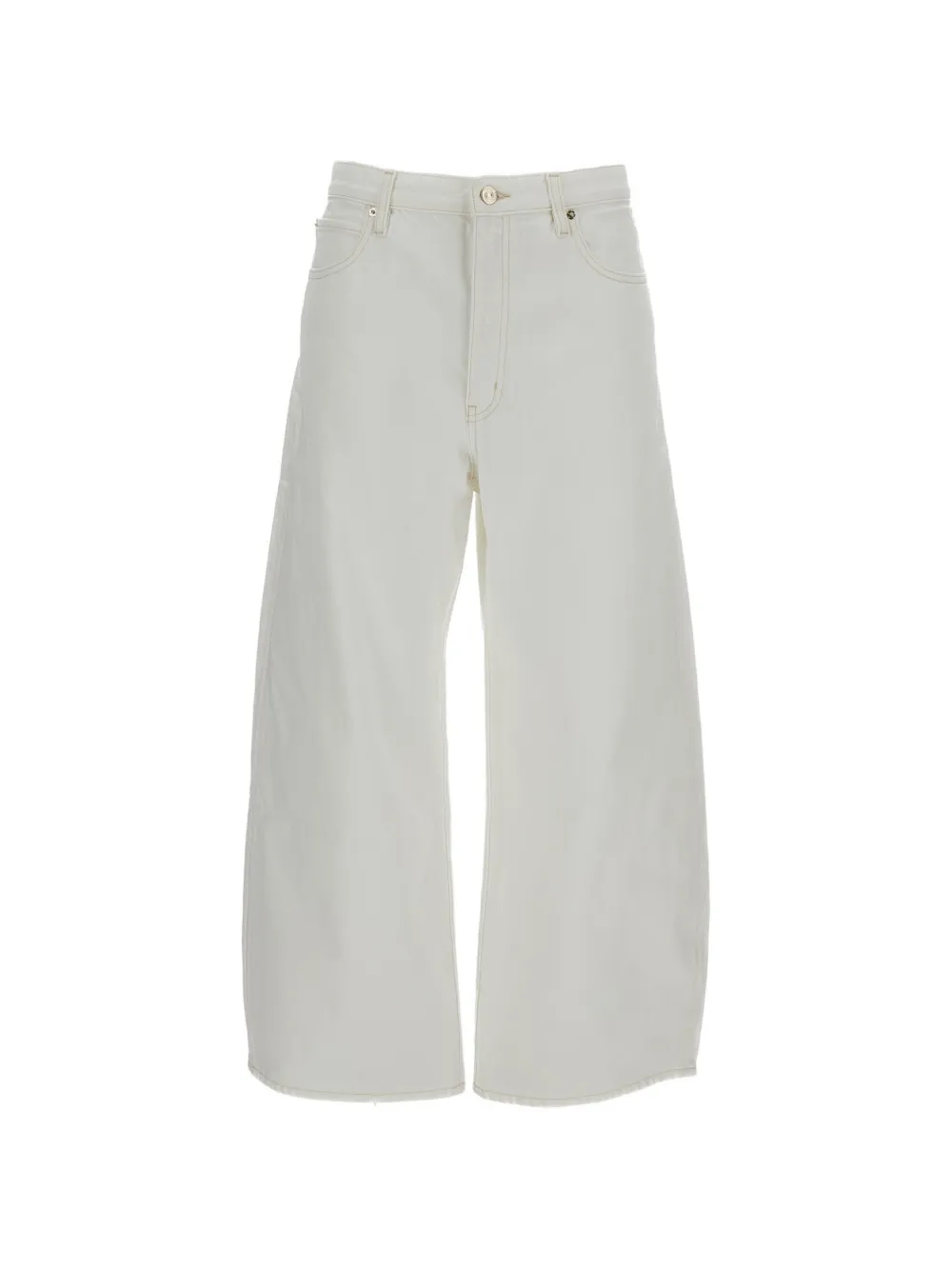 FRAME The Bow Crop wide-leg jeans - Bianco