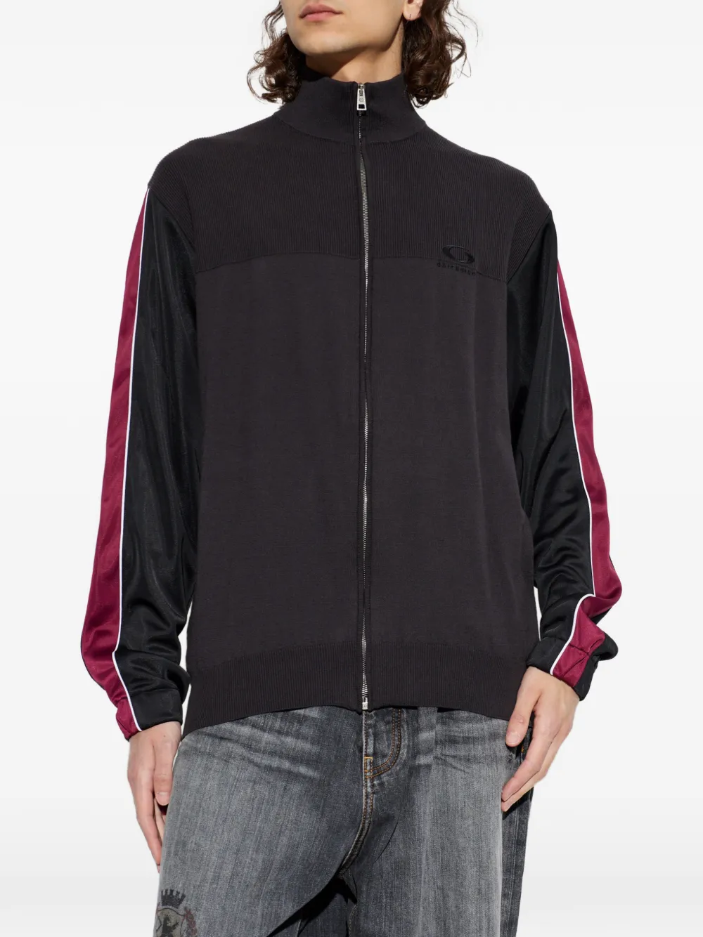 Balenciaga Sweater met geborduurd logo Grijs