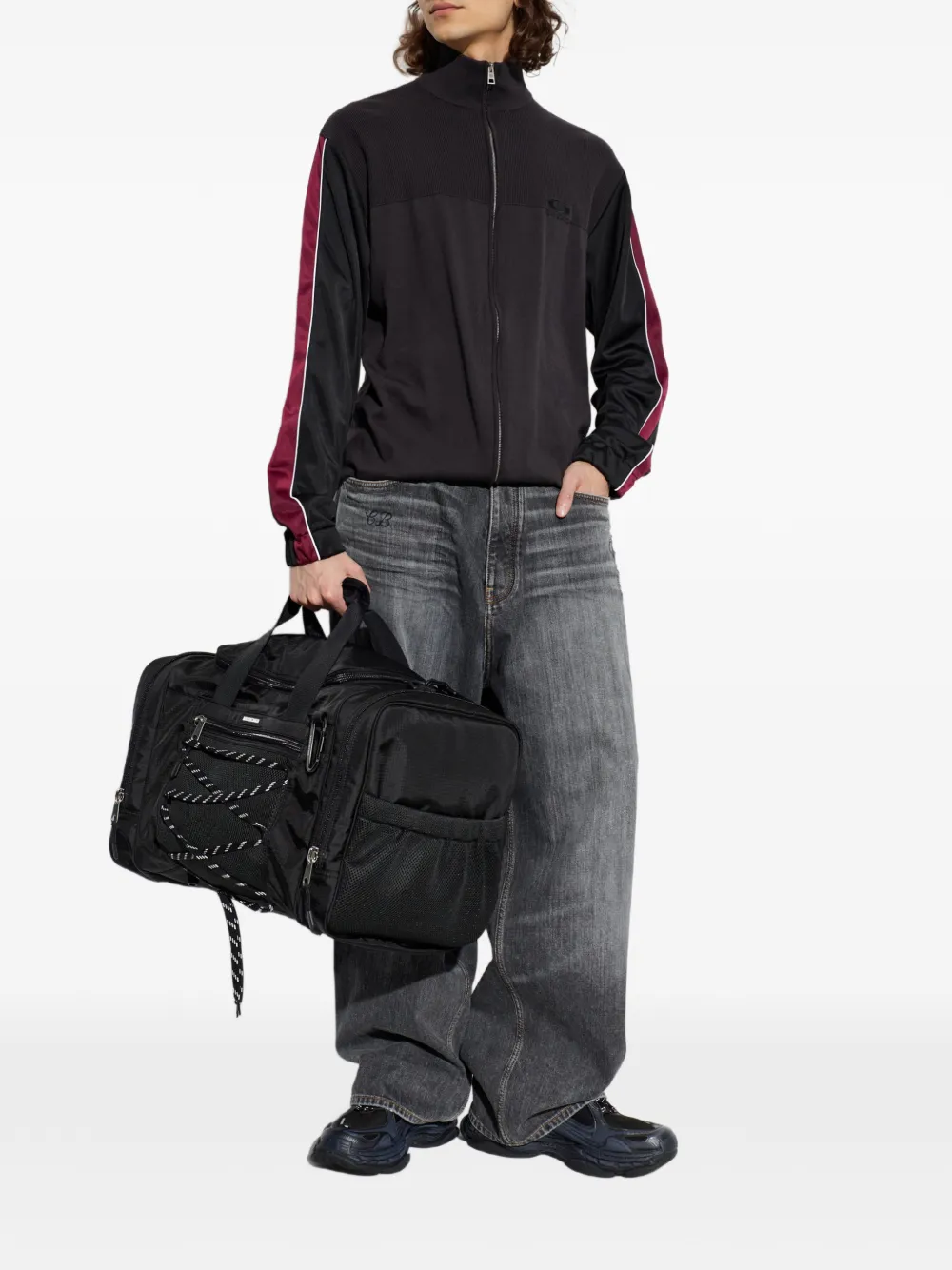 Balenciaga Sweater met geborduurd logo Grijs