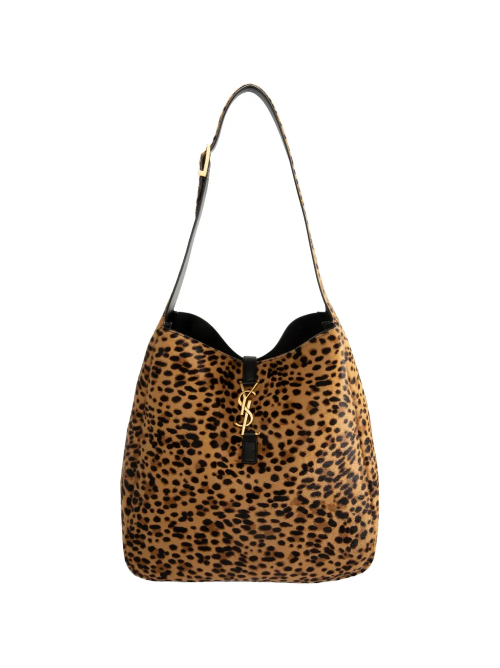Saint Laurent Le 5 à 7 leopard-print shoulder bag - Braun