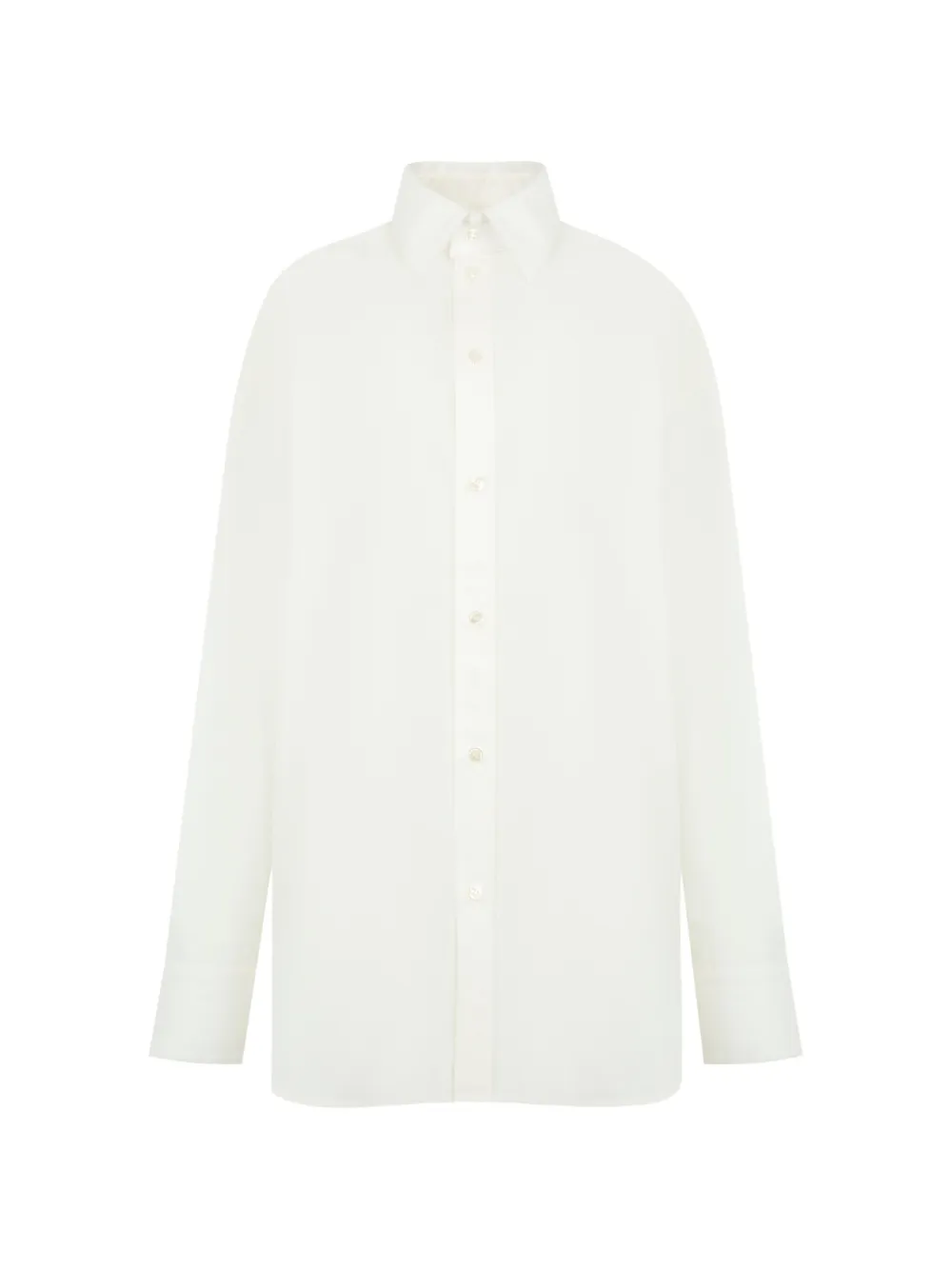Saint Laurent embroidered button-down shirt - Weiß