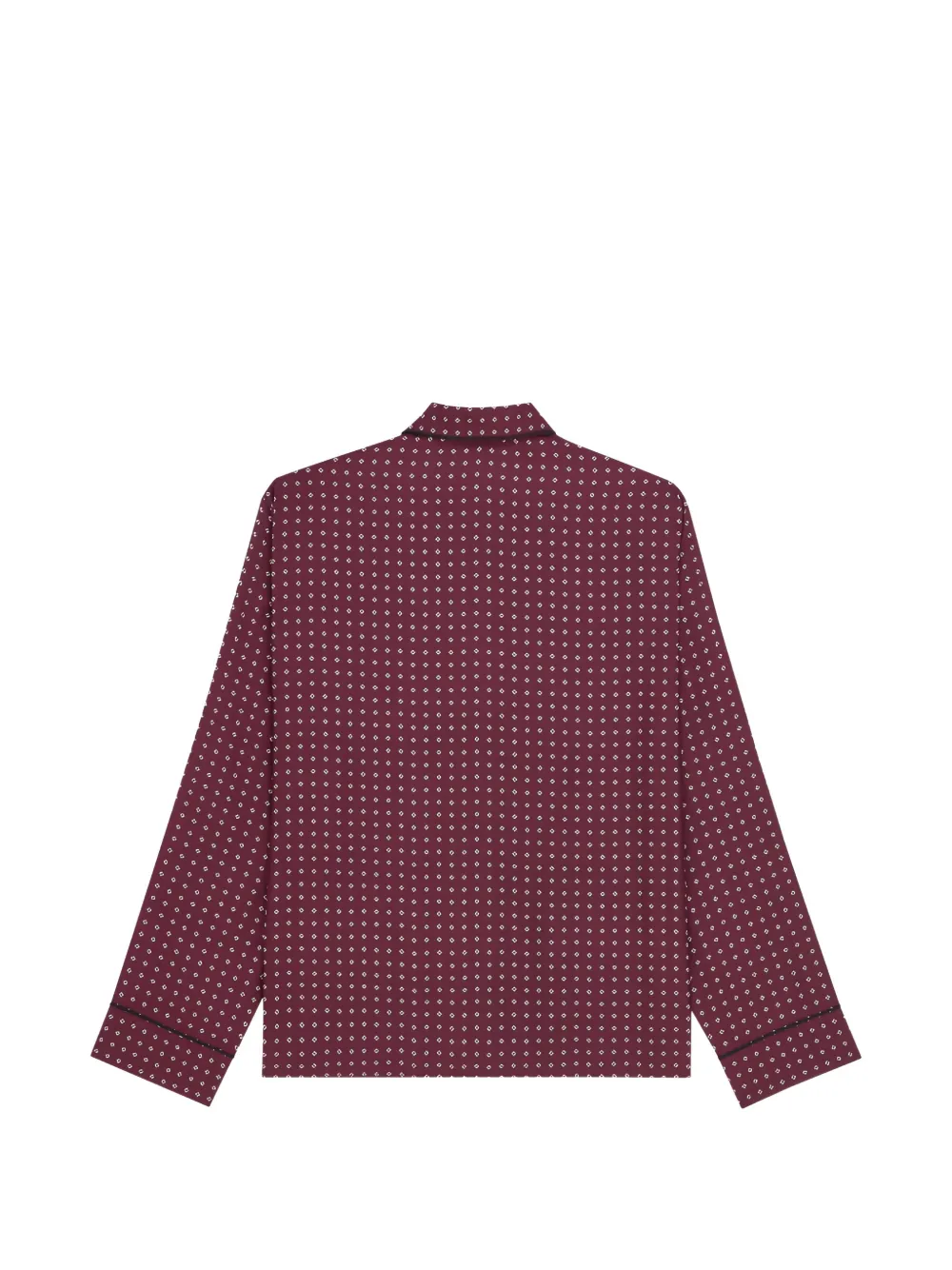Saint Laurent Zijnden pyjamatop met geometrische print Rood